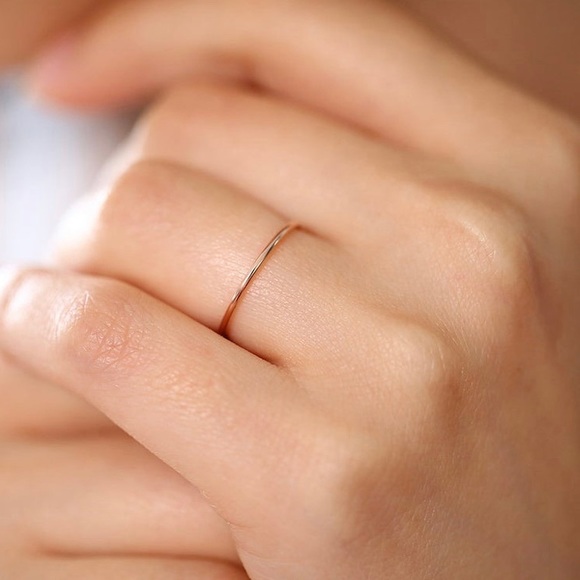 SOLD - Beautiful Galaxy diamond engagement ring & tiny wedding band - US 4.75 - Picture 2 of 5